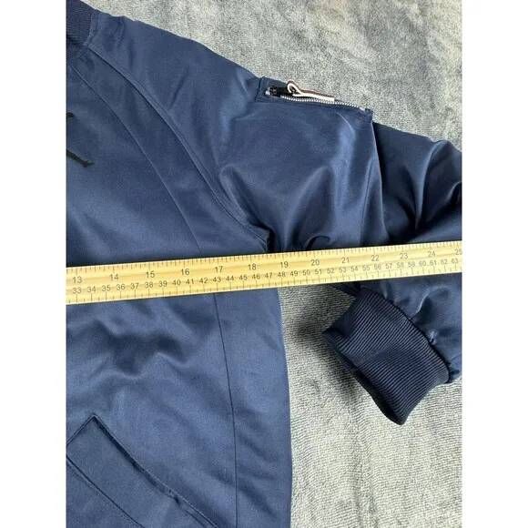 Nike Boys Jordan Jumpman Jacket Coat Midnight Blue Winter Full Zip Size Large