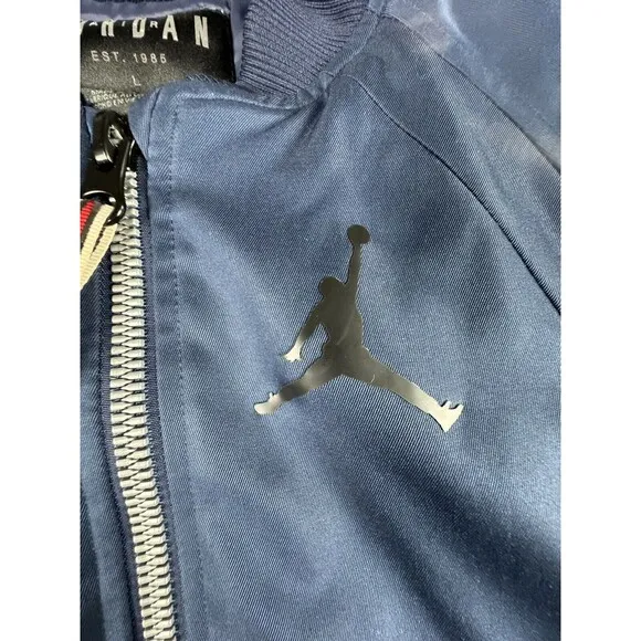 Nike Boys Jordan Jumpman Jacket Coat Midnight Blue Winter Full Zip Size Large