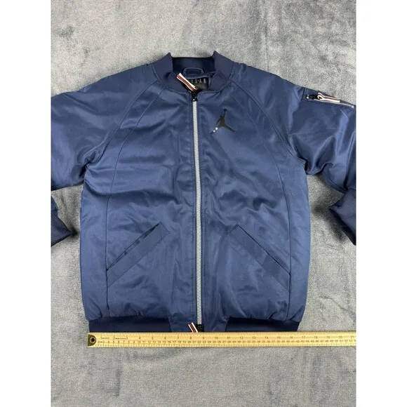 Nike Boys Jordan Jumpman Jacket Coat Midnight Blue Winter Full Zip Size Large