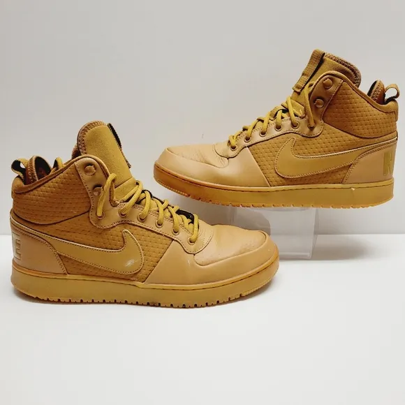 Nike Court Borough MID Winter Mens Shoes Wheat Sneakers AA0547-700 Size 12