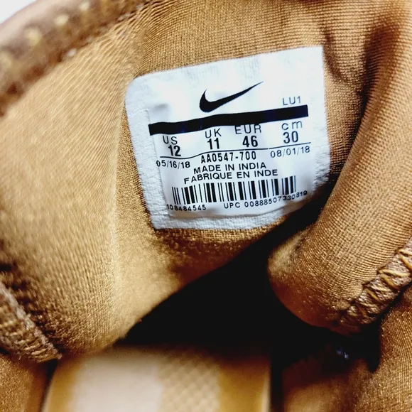 Nike Court Borough MID Winter Mens Shoes Wheat Sneakers AA0547-700 Size 12