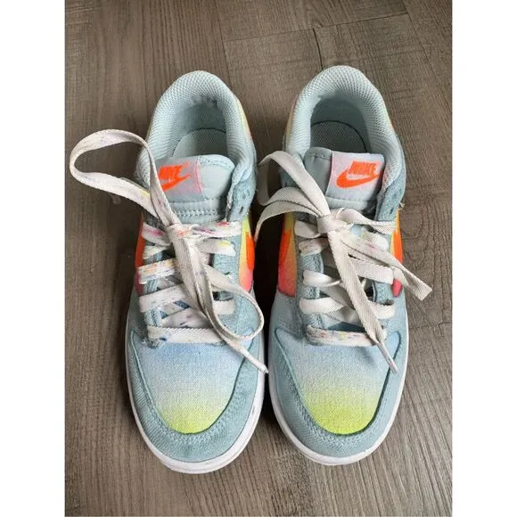 Nike Dunk Low BG 'Heat Map' Blue HF4797-474 Size 3.5 Y Sneakers