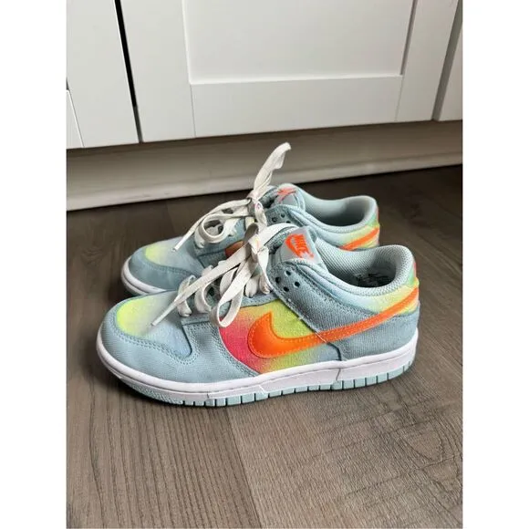Nike Dunk Low BG 'Heat Map' Blue HF4797-474 Size 3.5 Y Sneakers