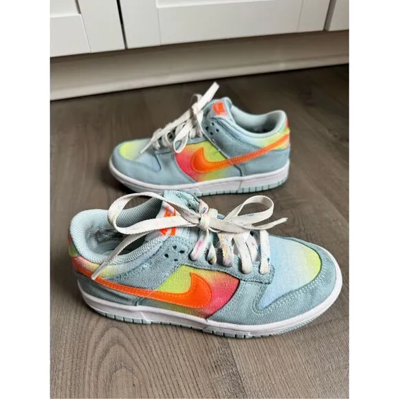 Nike Dunk Low BG 'Heat Map' Blue HF4797-474 Size 3.5 Y Sneakers
