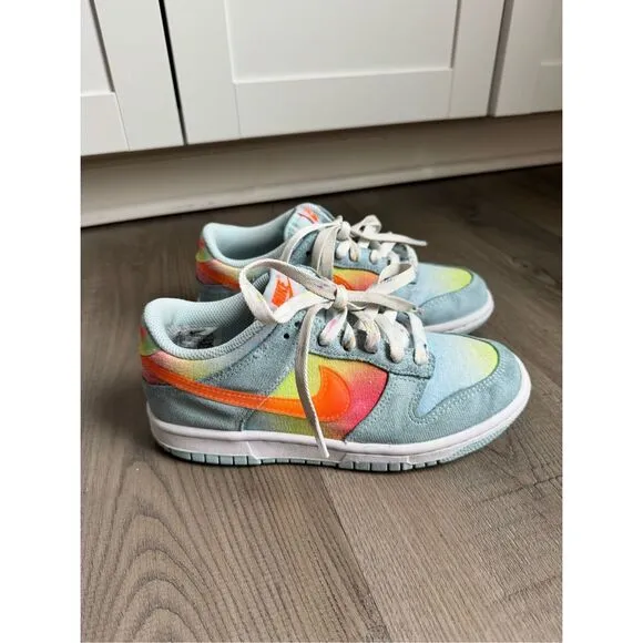 Nike Dunk Low BG 'Heat Map' Blue HF4797-474 Size 3.5 Y Sneakers