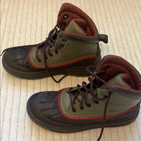 Nike Green and Brown Boots
