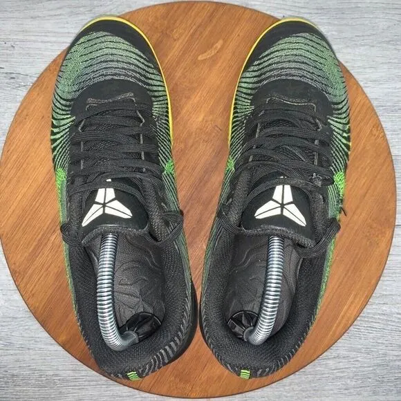 Nike Kobe Mentality 2 Men’s 8 Black Volt Green 818952-006 Basketball Shoes *FLAW