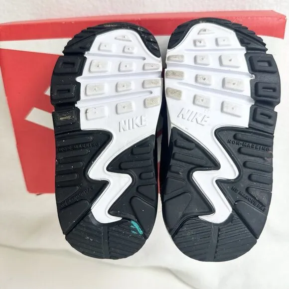 Nike Shoes Toddler 5C Air Max 90 LTR Logo  Black-Black-White  CD6868-010