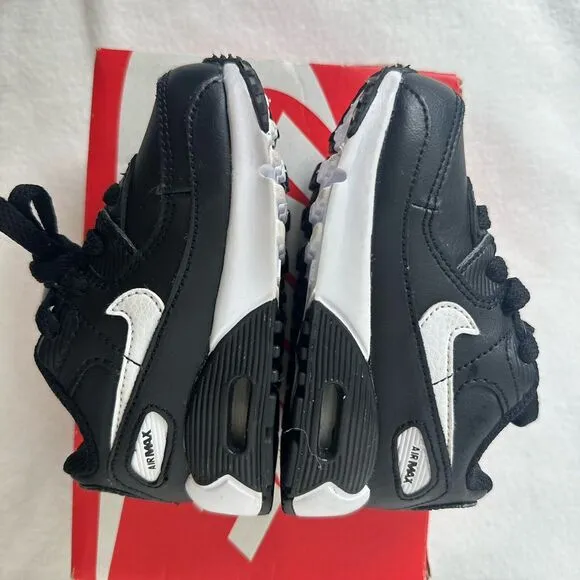 Nike Shoes Toddler 5C Air Max 90 LTR Logo  Black-Black-White  CD6868-010