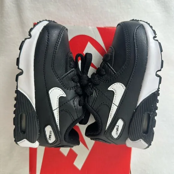 Nike Shoes Toddler 5C Air Max 90 LTR Logo  Black-Black-White  CD6868-010