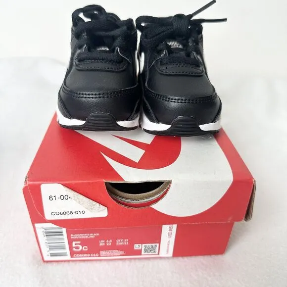 Nike Shoes Toddler 5C Air Max 90 LTR Logo  Black-Black-White  CD6868-010
