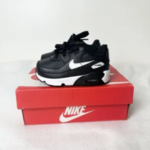 Nike Shoes Toddler 5C Air Max 90 LTR Logo  Black-Black-White  CD6868-010