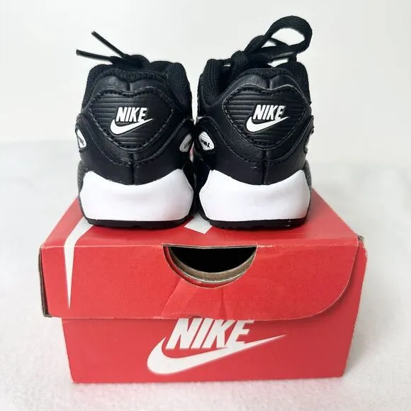 Nike Shoes Toddler 5C Air Max 90 LTR Logo  Black-Black-White  CD6868-010