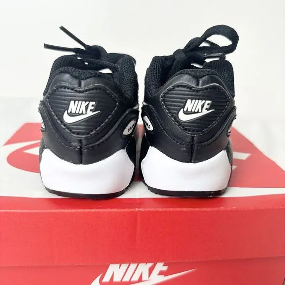 Nike Shoes Toddler 5C Air Max 90 LTR Logo  Black-Black-White  CD6868-010