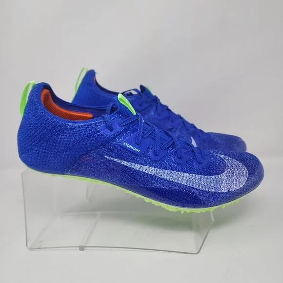 Nike Track &amp; Field Shoes Mens 13 Racer Blue Zoom Superfly Elite 2 Logo Spikes