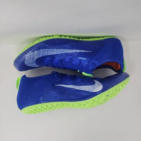 Nike Track &amp; Field Shoes Mens 13 Racer Blue Zoom Superfly Elite 2 Logo Spikes