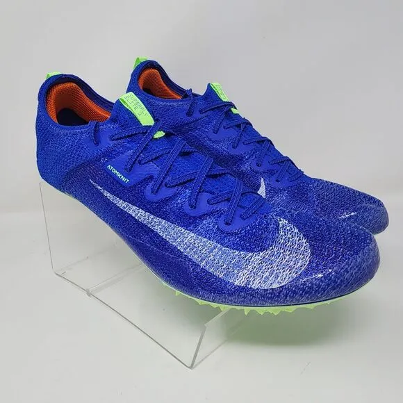 Nike Track &amp; Field Shoes Mens 13 Racer Blue Zoom Superfly Elite 2 Logo Spikes