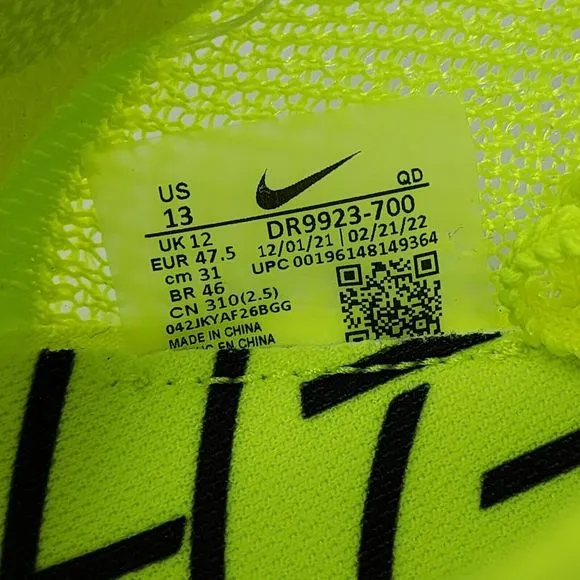 Nike Track &amp; Field Shoes Mens 13 Zoom Superfly Elite 2 Atomknit Logo Lace Up