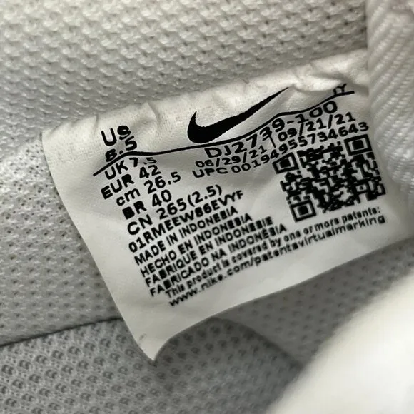 Nike White and Blue Air Force 1 Sneakers | Size 8.5