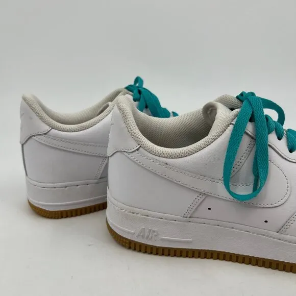 Nike White and Blue Air Force 1 Sneakers | Size 8.5
