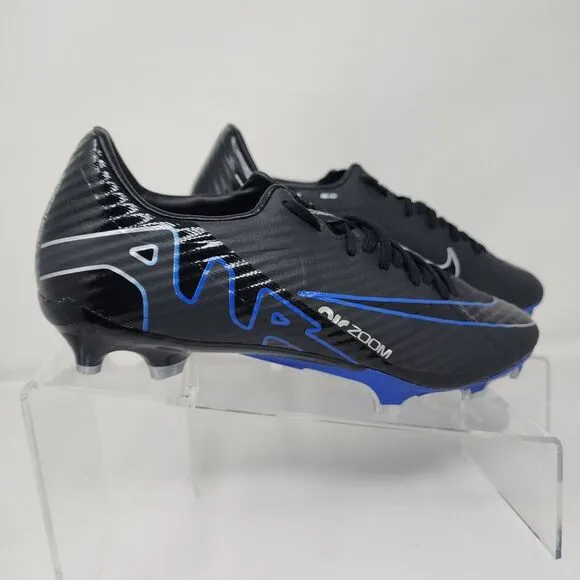 Nike Zoom Mercurial Vapor 15 Academy Soccer Cleats Mens 5.5 Black Logo Spell Out