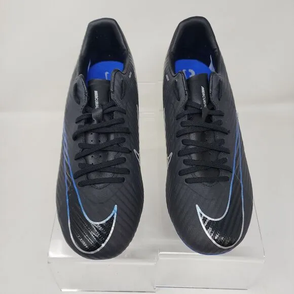 Nike Zoom Mercurial Vapor 15 Academy Soccer Cleats Mens 5.5 Black Logo Spell Out