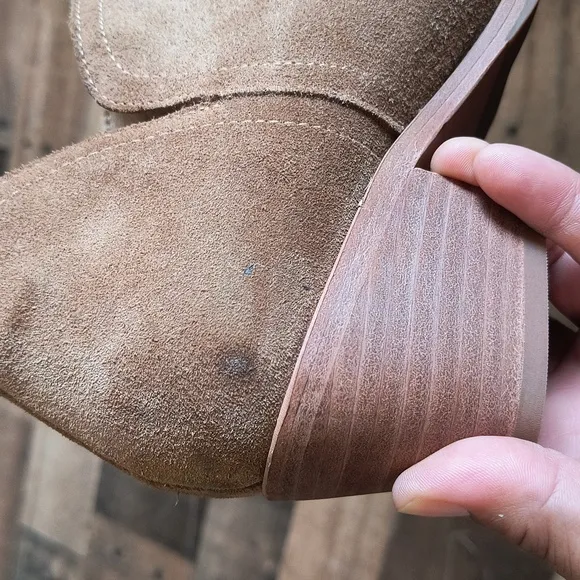 Nisolo Mia Everyday Ankle Boots Taupe Suede Sz 7 Women
