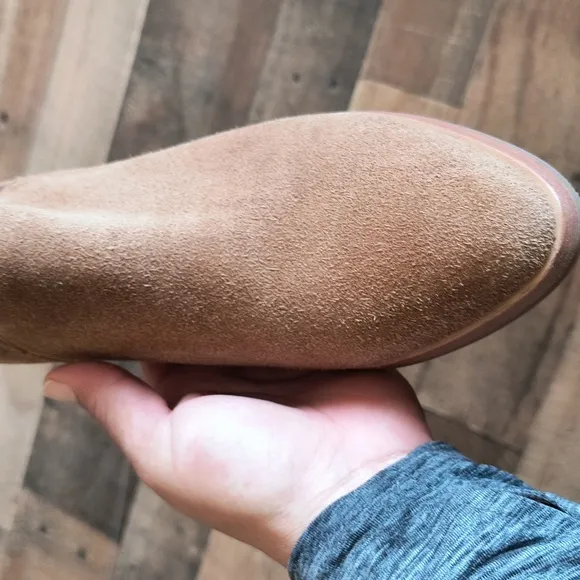 Nisolo Mia Everyday Ankle Boots Taupe Suede Sz 7 Women