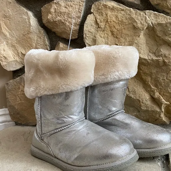 NORDSTROM RACK SILVER BOOTS