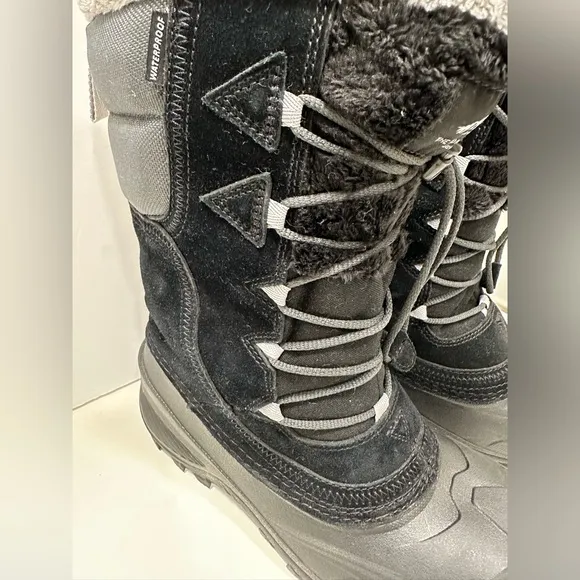 North Face Heat Seeker 200 Gram Insulation Black Snow Boots Women 5 Waterproof