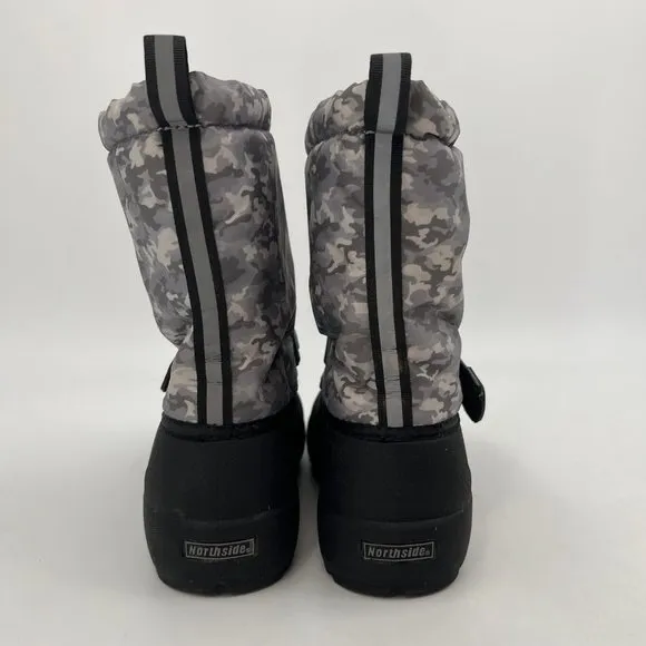 Northside Gray &amp; Black Waterproof Camouflage Snow Boots | For Boys Size 6