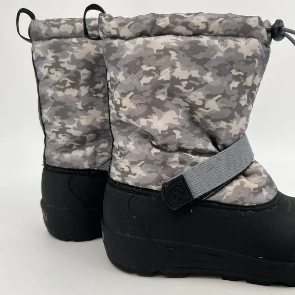 Northside Gray &amp; Black Waterproof Camouflage Snow Boots | For Boys Size 6