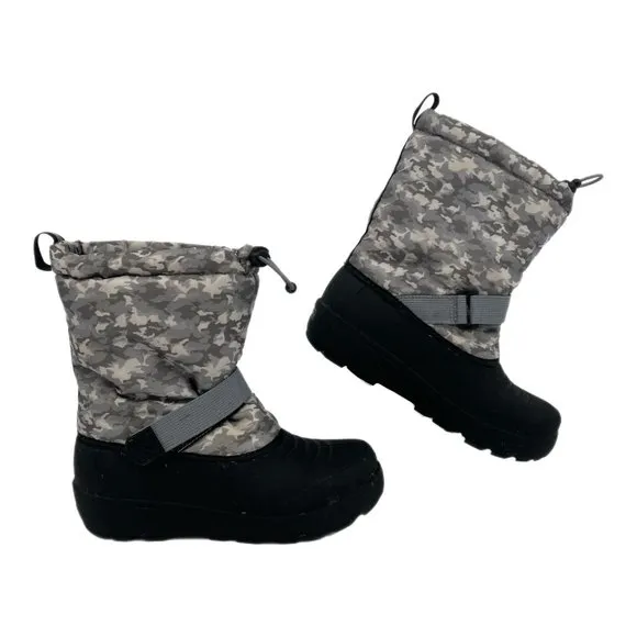 Northside Gray &amp; Black Waterproof Camouflage Snow Boots | For Boys Size 6