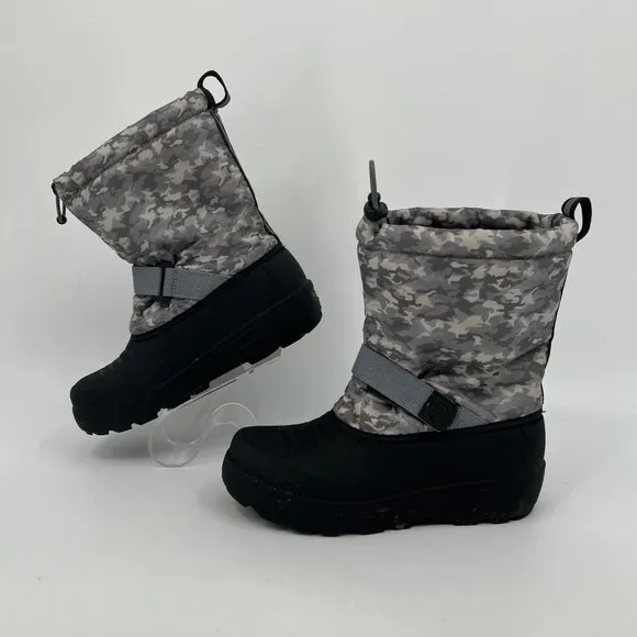 Northside Gray &amp; Black Waterproof Camouflage Snow Boots | For Boys Size 6