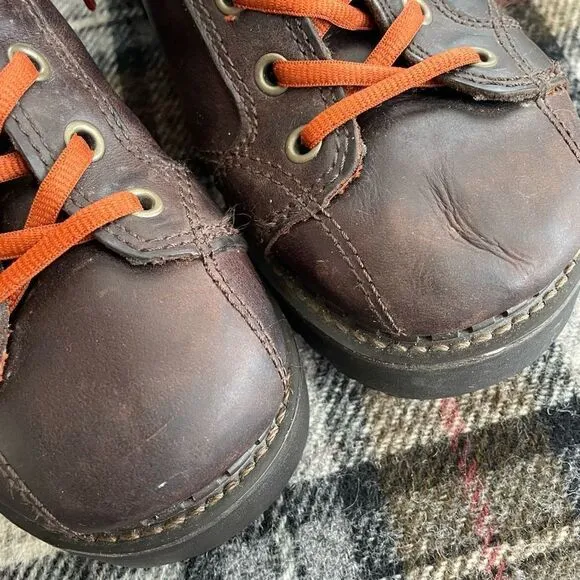NOS Vintage 90s American Eagle Brown Leather Boots Lug Sole 9