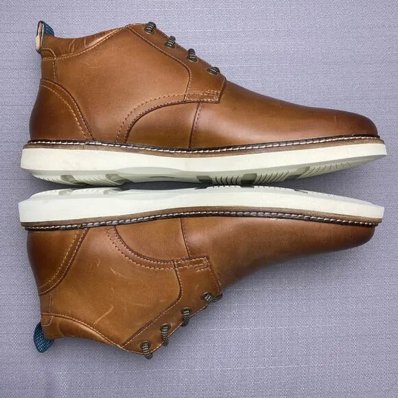 Nunn Bush Leather Ridgetop Plain Toe Chukka Boots Men 10XW