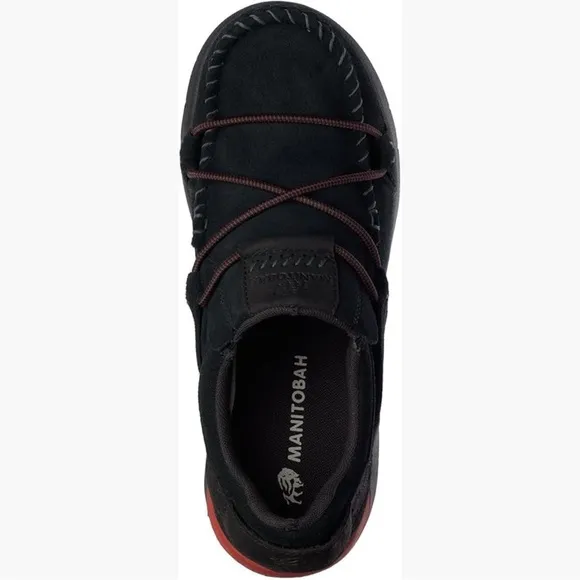 NWOB $150 BLACK MANITOBAH MEN'S MAKWA SLIP-ON BUNGEE LOOP SHOES -