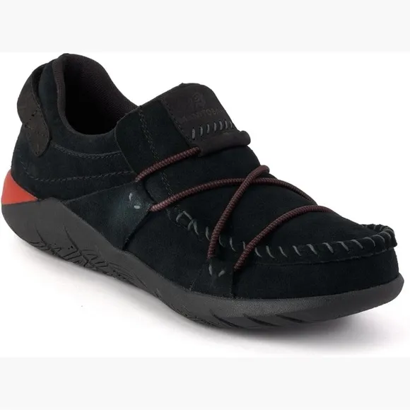 NWOB $150 BLACK MANITOBAH MEN'S MAKWA SLIP-ON BUNGEE LOOP SHOES -