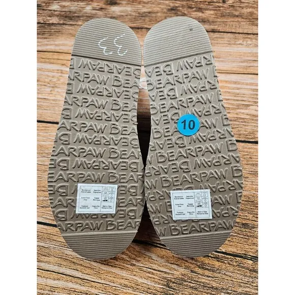 NWOB Bearpaw Shalini Stone Women's 10 Boots Cow Suede Wool Blend Lining