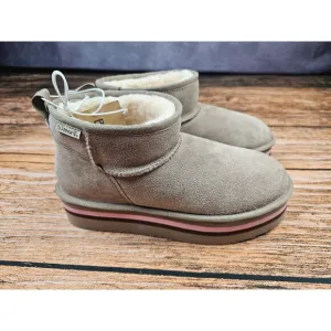 NWOB Bearpaw Shalini Stone Women's 10 Boots Cow Suede Wool Blend Lining