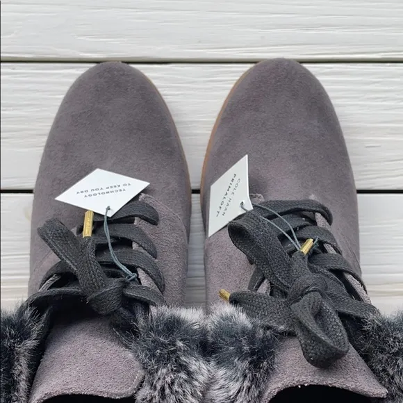 NWOB Cole Haan Coralie Wedge Bootie Grey Suede size 7, 8 and 10