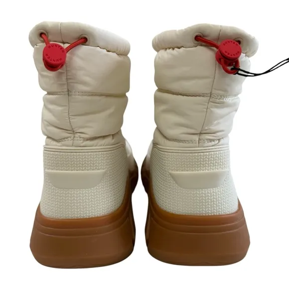 NWOB Hunter Intrepid Insulated Short Snow Bootie in White Willow &amp; Gum Size 11