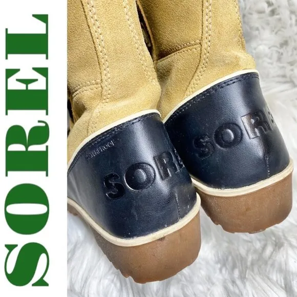 NWOB SOREL Tivoli High II Insulated Faux Fur Mid Calf Winter Boots Tan, Size 9.5