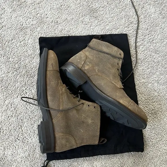 NWOB TAFT Dragon Leather Boots In Rust (Brown) Men's - Size 12 (EU45)
