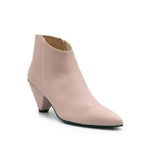 NWOB Valentina Rangoni Comizio Pink Heeled Ankle Boots Booties Size 8 Womens