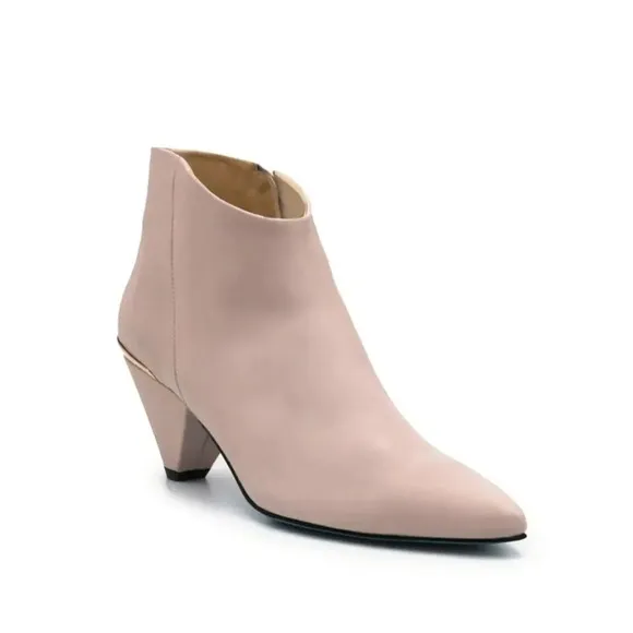 NWOB Valentina Rangoni Comizio Pink Heeled Ankle Boots Booties Size 8 Womens