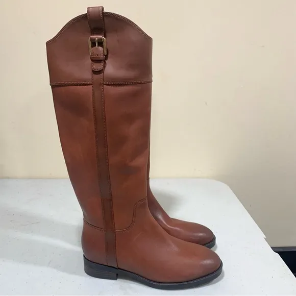 NWOB Vionic Phillipa Women High Shaft Boot 6.5 brown leather ridding boots 2207
