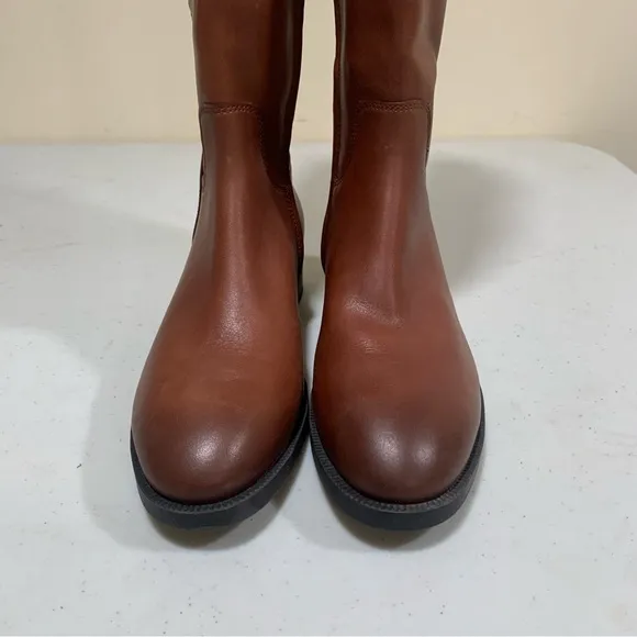 NWOB Vionic Phillipa Women High Shaft Boot 6.5 brown leather ridding boots 2207