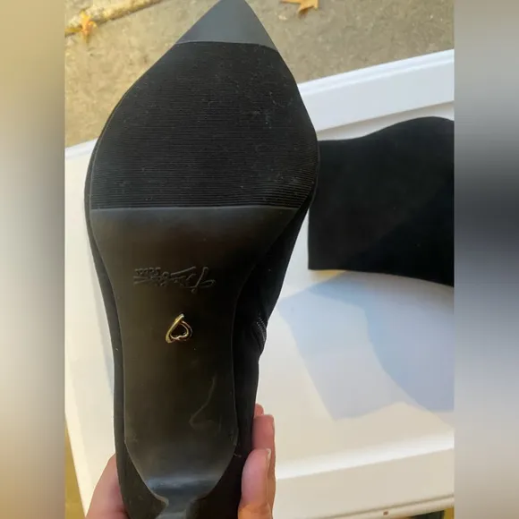 NWOT Black Suede Stiletto Ankle Heel Boot for Women Size 8