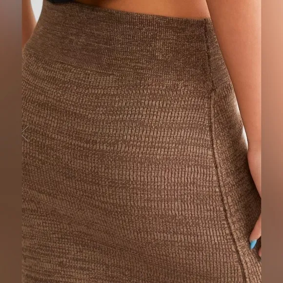 NWOT Free People, Golden Hour Midi Skirt, Large in French Toast